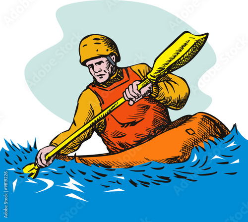 Kayak paddler