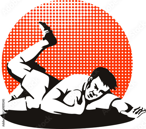 Rugby player scoring a try