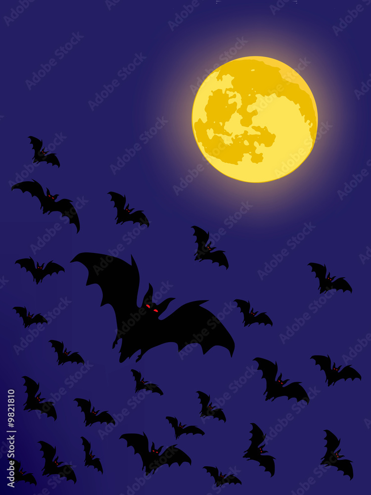 halloween backgrounds. bats silhouette