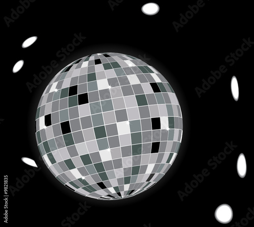 Glowing disco ball
