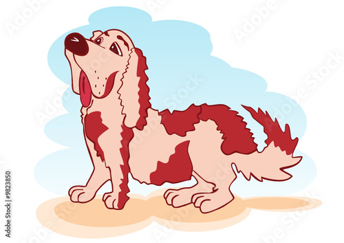 Vector of cartoon dog.