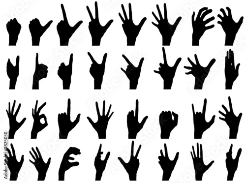Hands silhouettes
