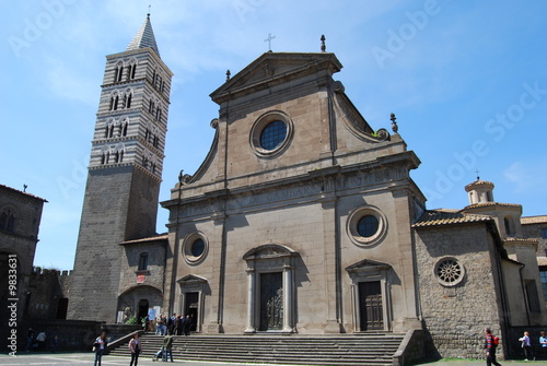 Cathedral in Saint Lorenzo place in Viterbo, Italy