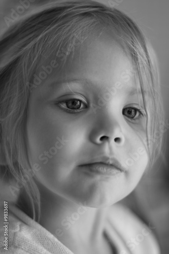 Portrait of the small beautiful girl