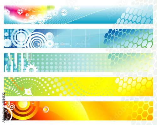 Banners design set of vector illustration layered.