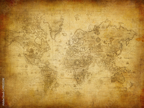 ancient map of the world. © javarman