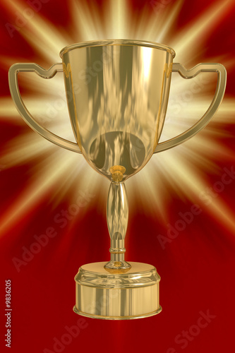 Gold cup of the winner. the...