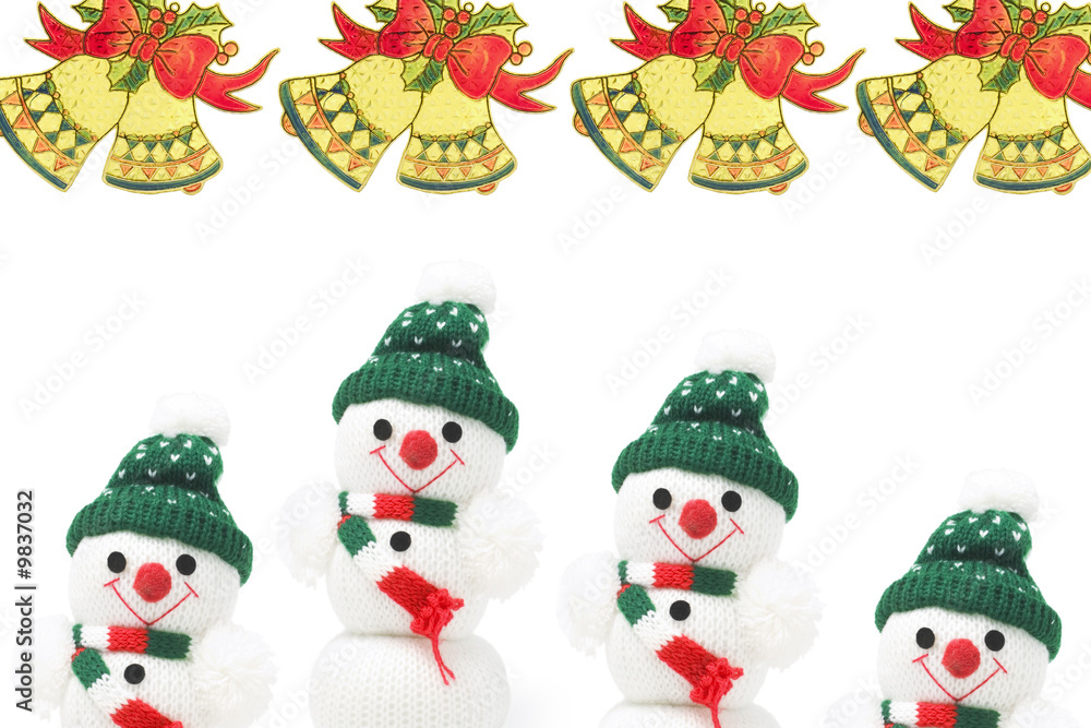 Snowman Soft Toys and Christmas Bells