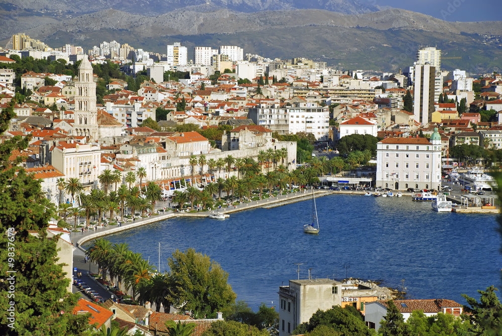 View of Split port and city - Croatia