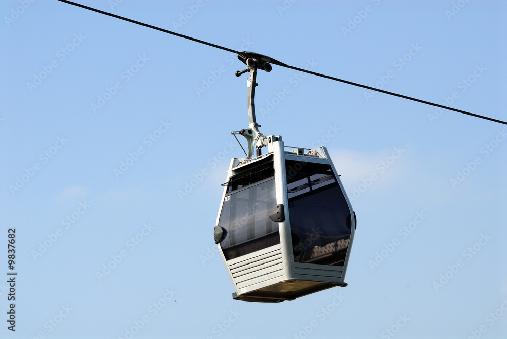 Fototapeta premium Cablecar in Barcelona, Spain