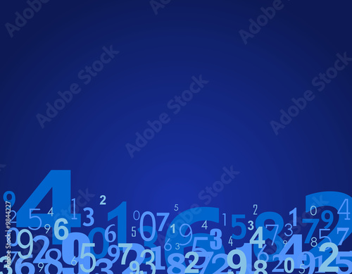 Bild auf Leinwand Numbers background