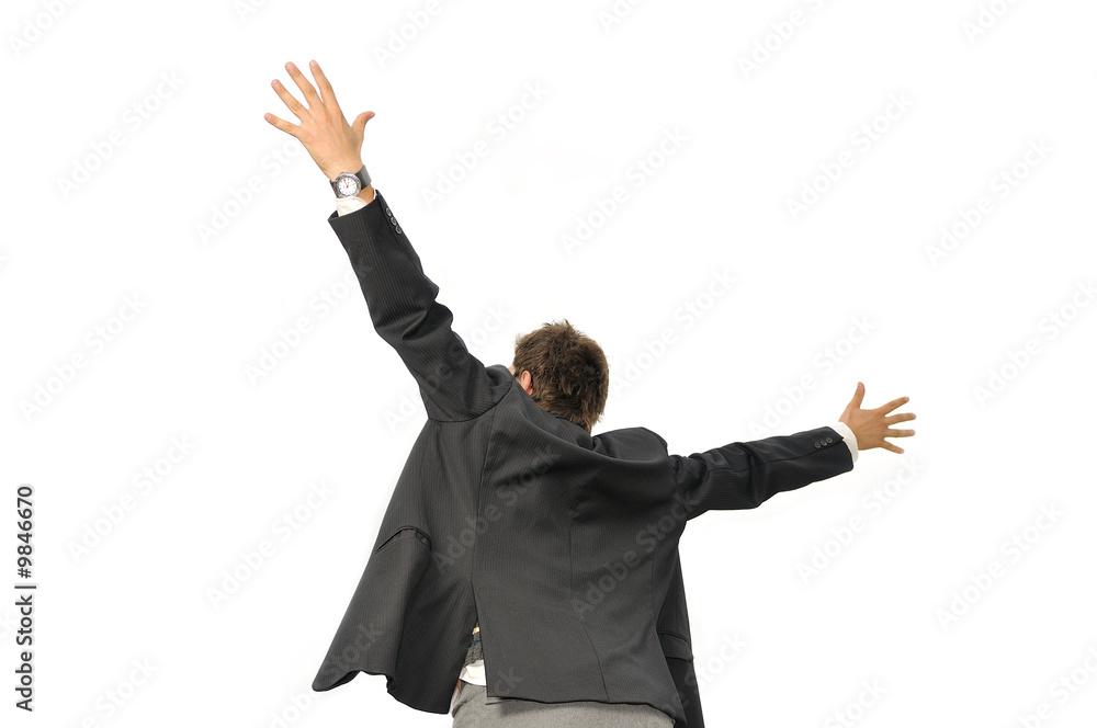 Outdoor portrait of young and happy businessman Outdoor portrait of young and happy businessman