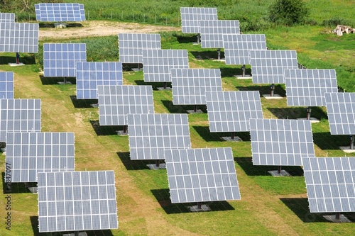 solar power plant - an aerial view