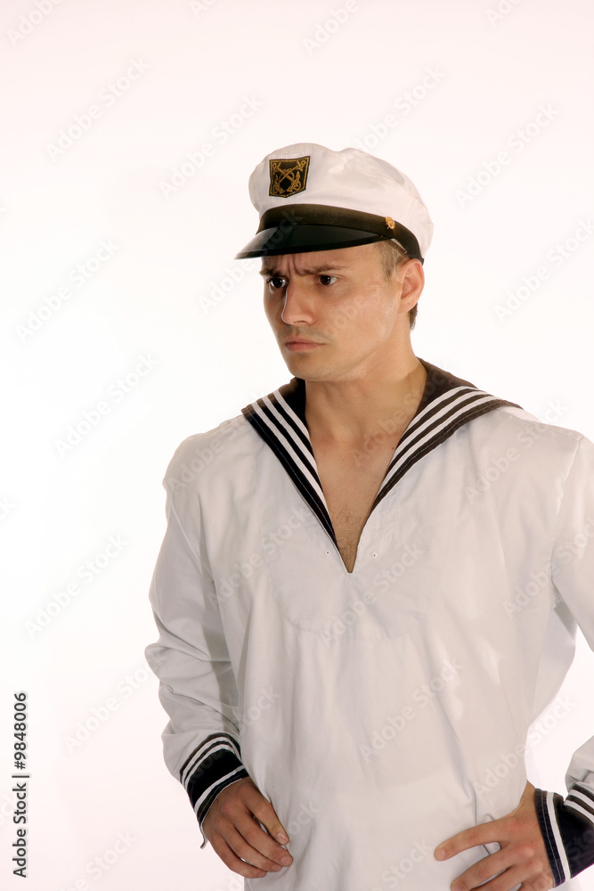 sailor man frowns