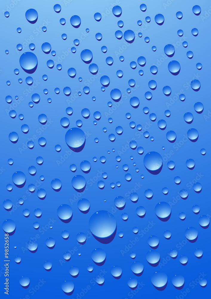 Blue water drop background, vector illustration