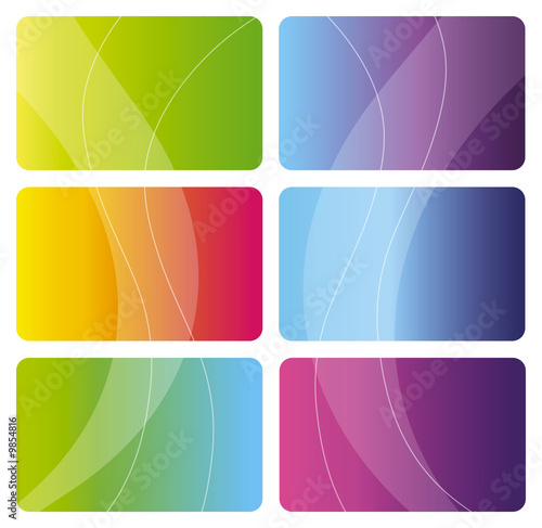 Set of colorful business cards