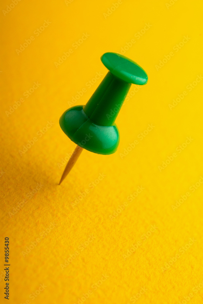 drawing-pin, green drawing-pin, green