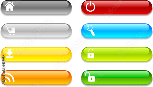 Glossy buttons.