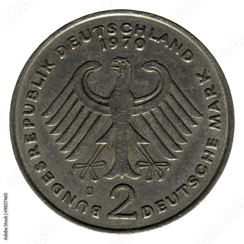Two German marks (2 Deutsche Mark) coin