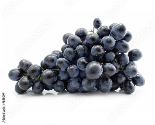 cluster of blue grape isolated on white background