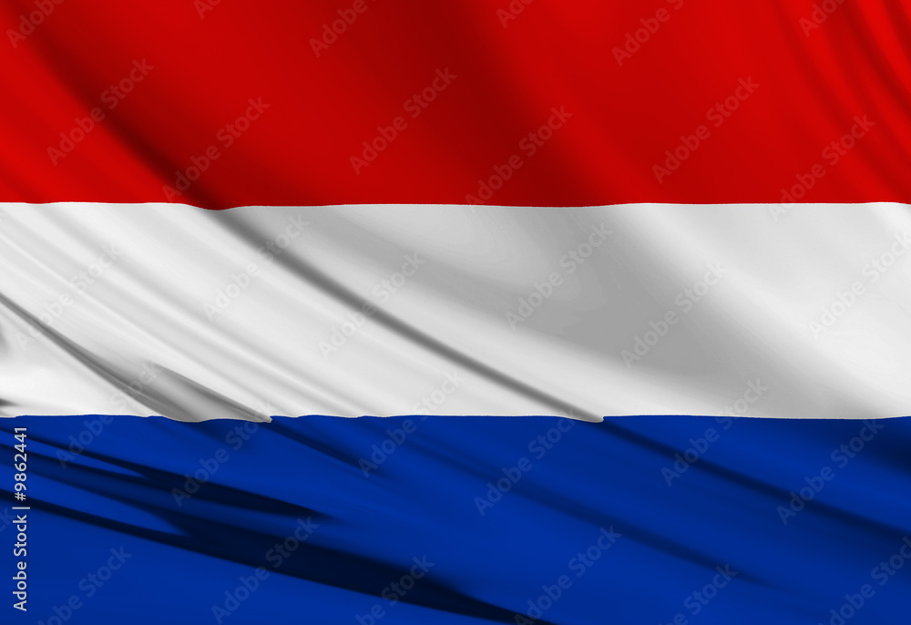 Fototapeta premium Dutch flag waving in the wind