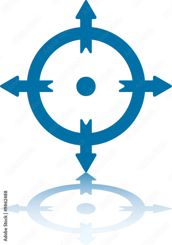 Four Arrows Around a Circle Pointing Outwards Four Arrows Around a Circle Pointing Outwards