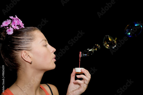Girl with bubble