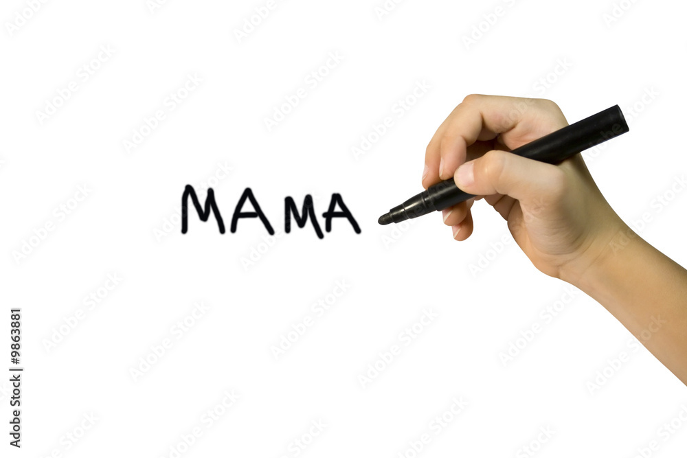 Young boy write letter to mother . Copy space Young boy write letter to mother . Copy space
