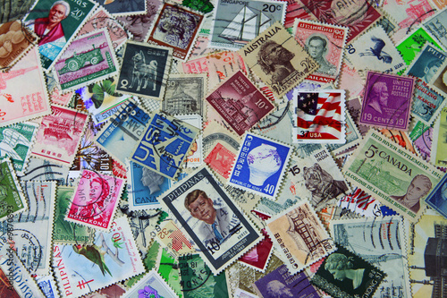 Postage Stamps Background