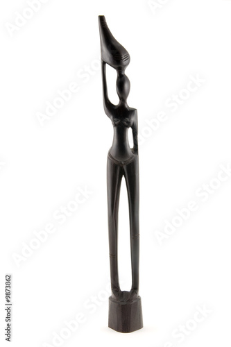 wood handmade african statue of a woman