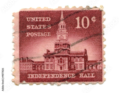 US postage stamp on white background 10c photo