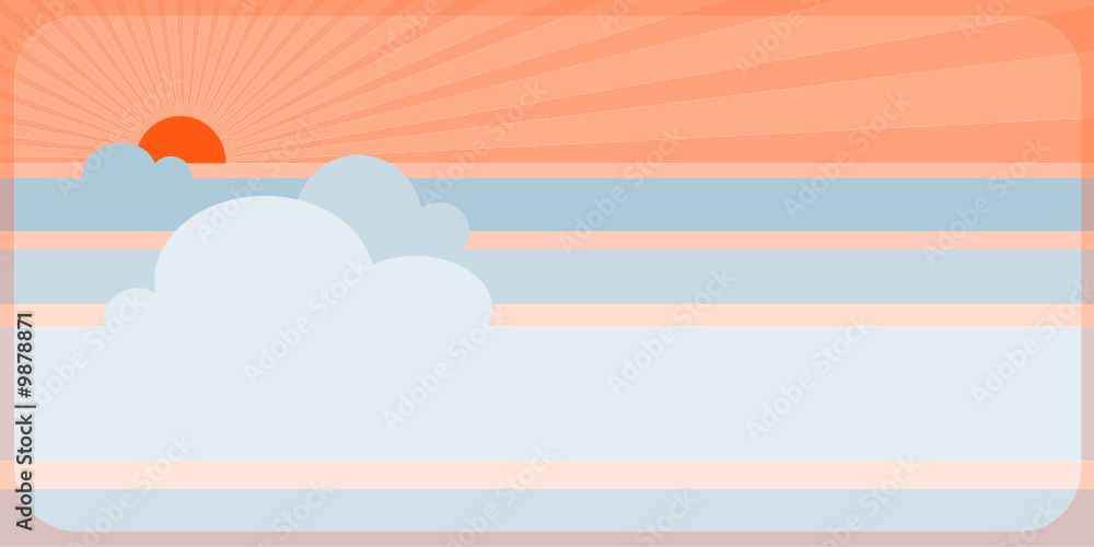Fototapeta premium Sunset sky - fully editable