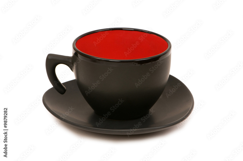 Black cup isolated on the white background Black cup isolated on the white background