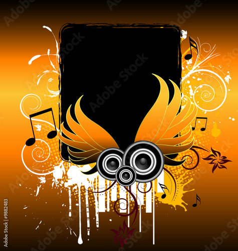 An abstract music theme banner