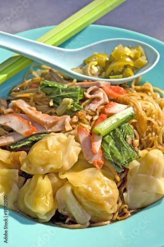 A plate of Penang Hawker delight – Wonton Mee