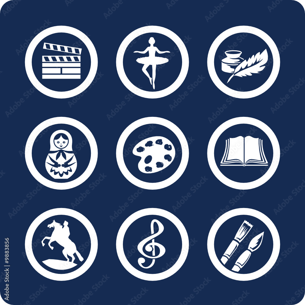 Culture and Art vector icons (set 12, part 2)