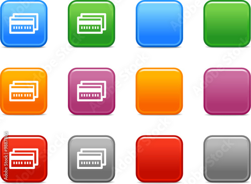 Color buttons with credit card icon