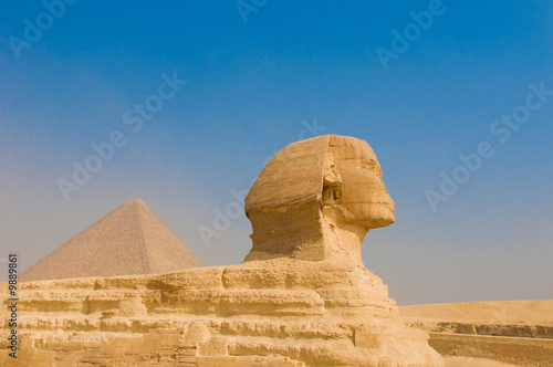 Sphinx and pyramids at Giza  Cairo