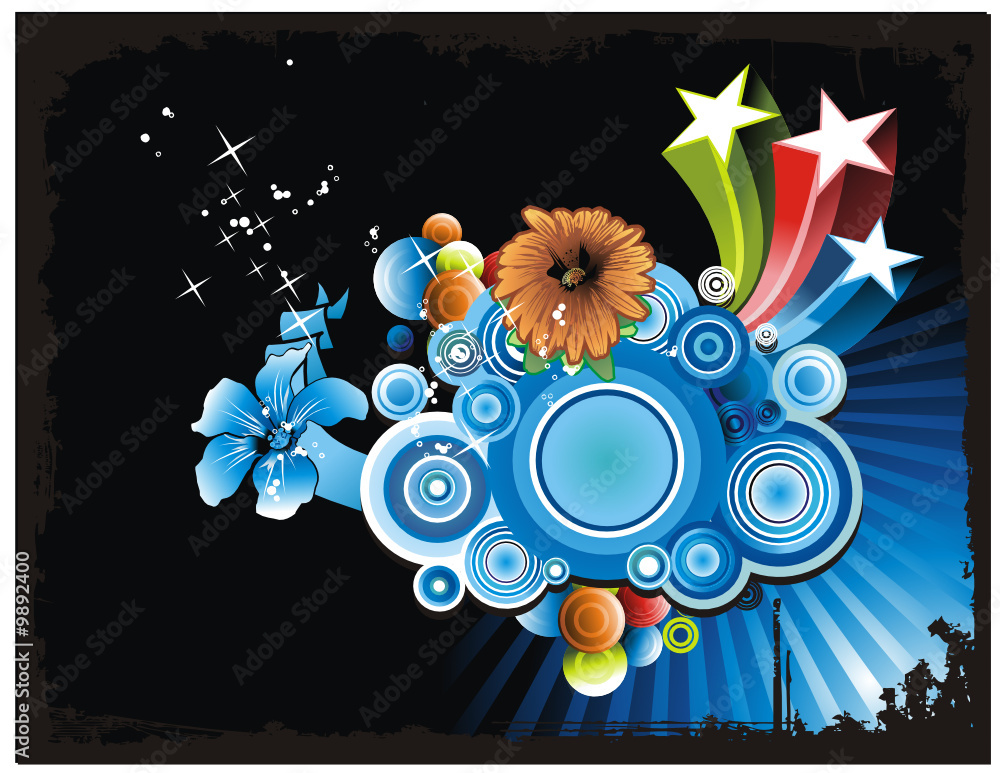 composicion abstract en vector