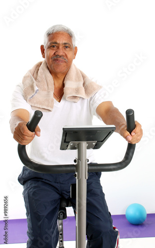 Senior Minority Man Working...