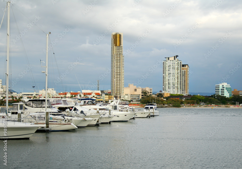 View of Southport Gold Coast Australia from the Broadwater.