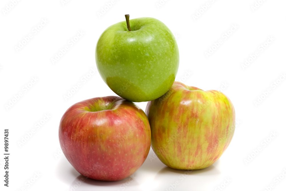 Gala and Granny SMith apples isolated on white Gala and Granny SMith apples isolated on white