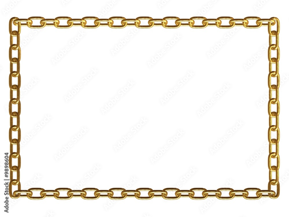 Naklejka premium Golden chain frame