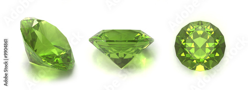 Peridot or chysolite gems