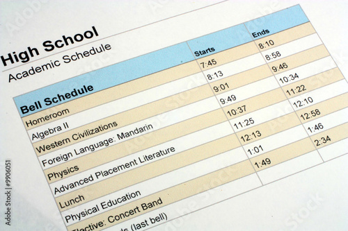 High School Class Schedule