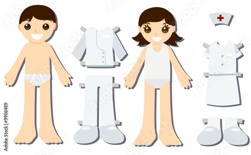 Paper Doll Kids - Nurse