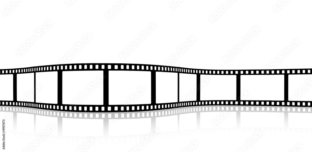 blank wavy film strip