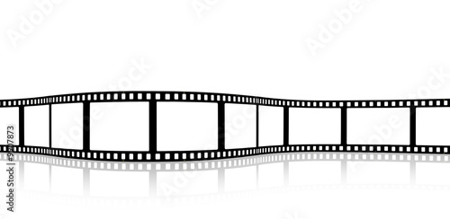 blank wavy film strip
