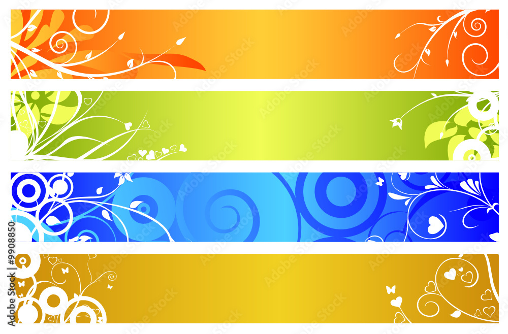 vector banner designs with flower ornaments vector banner designs with flower ornaments