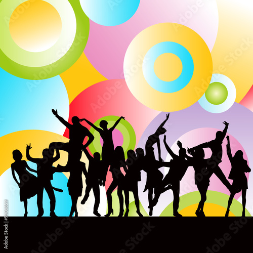 happy people at the disco